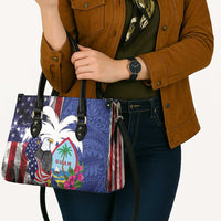 United States Guam Leather Bag USA Eagle Guahan Seal Bougainvillea - Polynesian Pride
