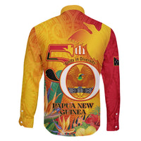Papua New Guinea Independence Day Family Matching Off The Shoulder Long Sleeve Dress and Hawaiian Shirt 50th Anniversary Unity in Diversity LT14 - Polynesian Pride