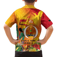 Papua New Guinea Independence Day Family Matching Off Shoulder Short Dress and Hawaiian Shirt 50th Anniversary Unity in Diversity LT14 - Polynesian Pride