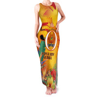 Papua New Guinea Independence Day Family Matching Tank Maxi Dress and Hawaiian Shirt 50th Anniversary Unity in Diversity LT14 Mom's Dress Red - Polynesian Pride