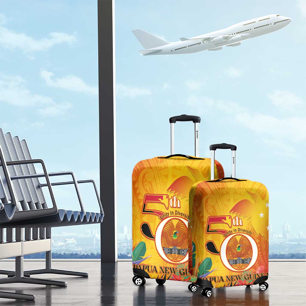 Papua New Guinea Independence Day Luggage Cover 50th Anniversary Unity in Diversity