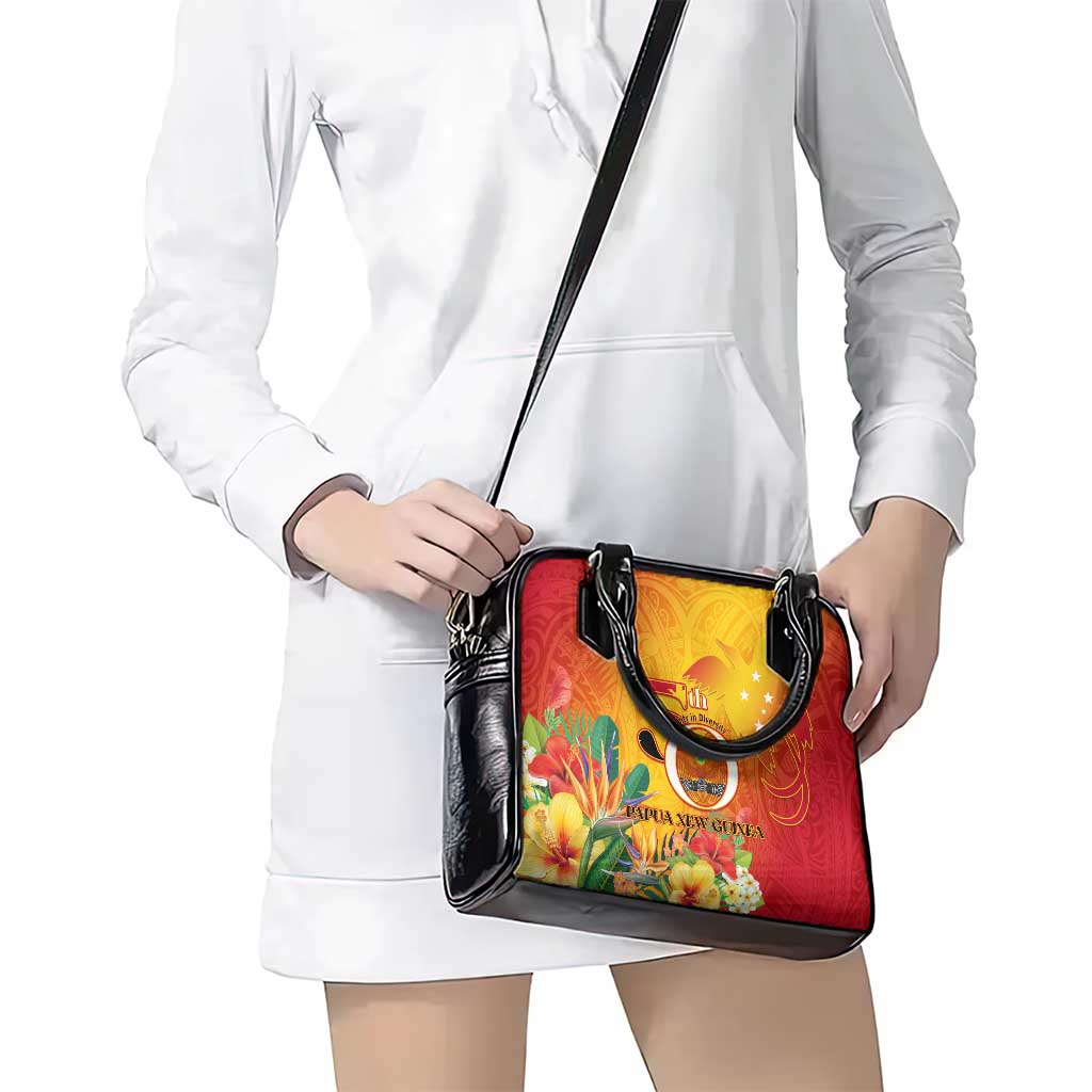 Papua New Guinea Independence Day Shoulder Handbag 50th Anniversary Unity in Diversity