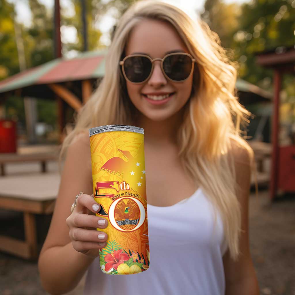 Papua New Guinea Independence Day Skinny Tumbler 50th Anniversary Unity in Diversity