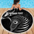 Personalised New Zealand Silver Fern Lacrosse Beach Blanket Aotearoa Maori Pattern