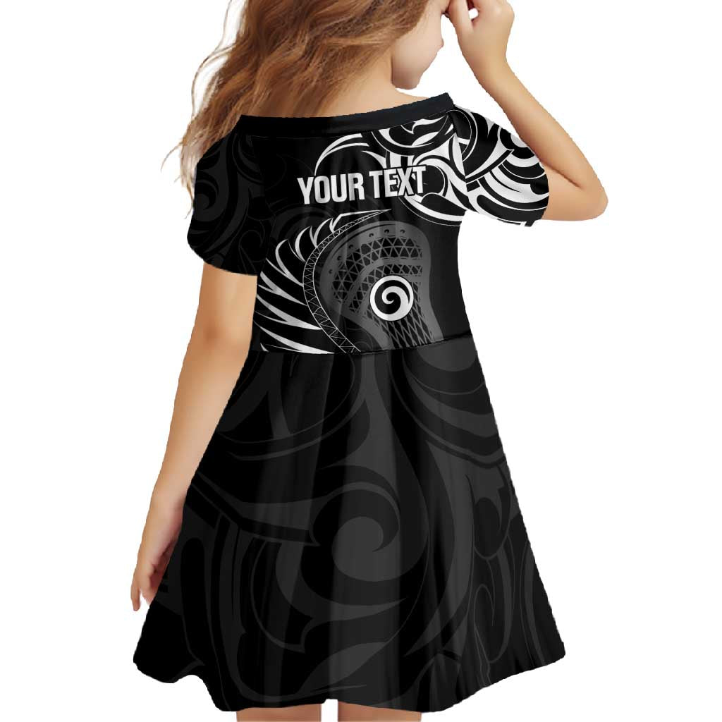 Personalised New Zealand Silver Fern Lacrosse Family Matching Summer Maxi Dress and Hawaiian Shirt Aotearoa Maori Pattern LT14 - Polynesian Pride