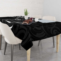 Personalised New Zealand Silver Fern Lacrosse Tablecloth Aotearoa Maori Pattern LT14 - Polynesian Pride