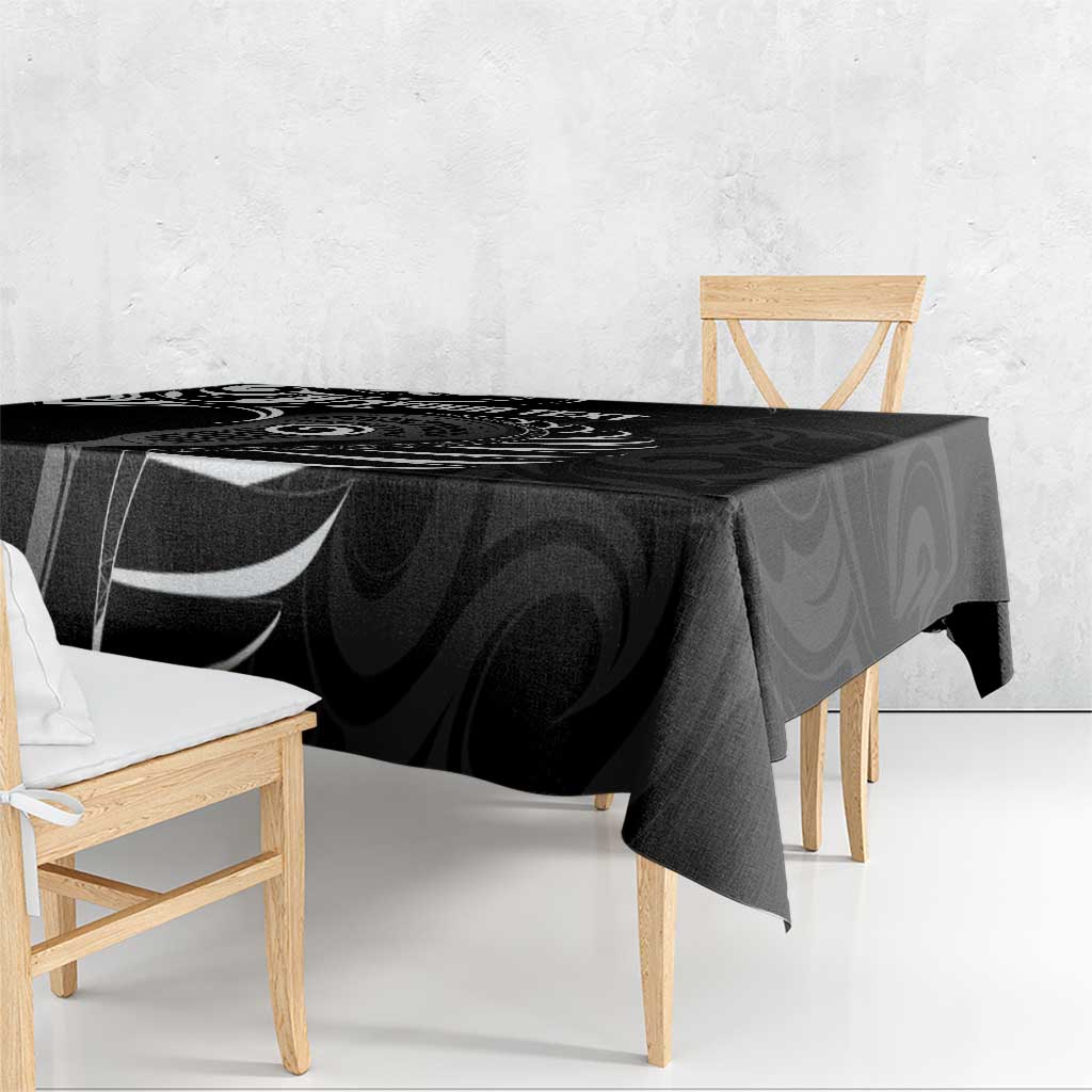 Personalised New Zealand Silver Fern Lacrosse Tablecloth Aotearoa Maori Pattern LT14 - Polynesian Pride