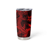 Polynesian Tumbler Cup Red Hawaiian Tribal Hammerhead Shark