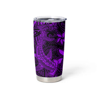 Polynesian Tumbler Cup Purple Hawaiian Tribal Hammerhead Shark