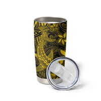 Polynesian Tumbler Cup Gold Hawaiian Tribal Hammerhead Shark