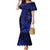 Blue Polynesian Family Matching Outfits Mermaid Dress And Hawaiian Shirt Tribal Hammerhead Shark LT14