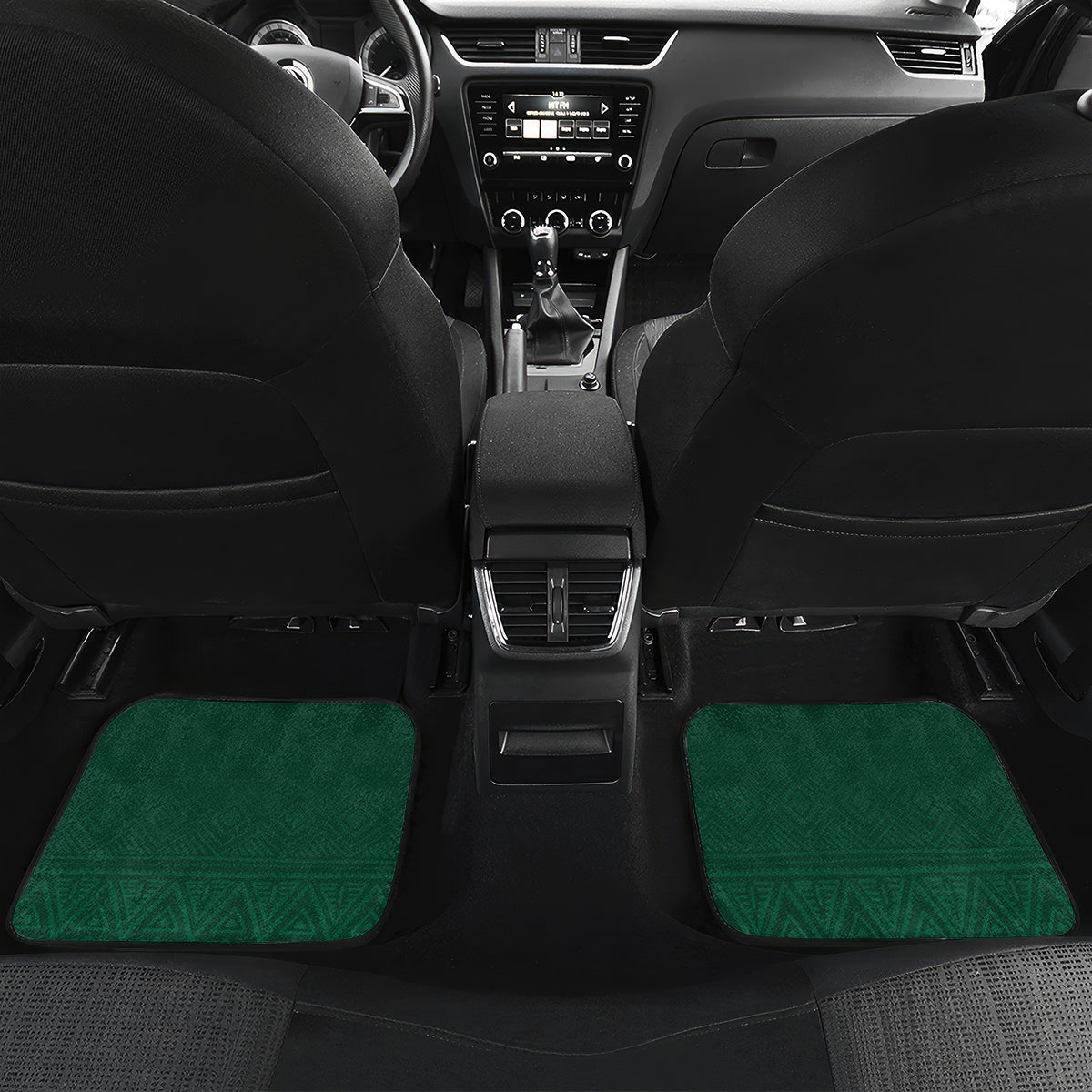 Personalised New Zealand And South Africa Rugby Car Mats 2024 All Black Springboks Mascots Together