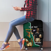 Personalised New Zealand And South Africa Rugby Luggage Cover 2024 All Black Springboks Mascots Together LT14 - Polynesian Pride