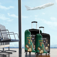 Personalised New Zealand And South Africa Rugby Luggage Cover 2024 All Black Springboks Mascots Together LT14 - Polynesian Pride