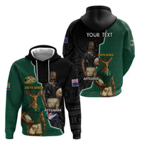 Personalised New Zealand And South Africa Rugby Zip Hoodie 2024 All Black Springboks Mascots Together LT14 - Polynesian Pride