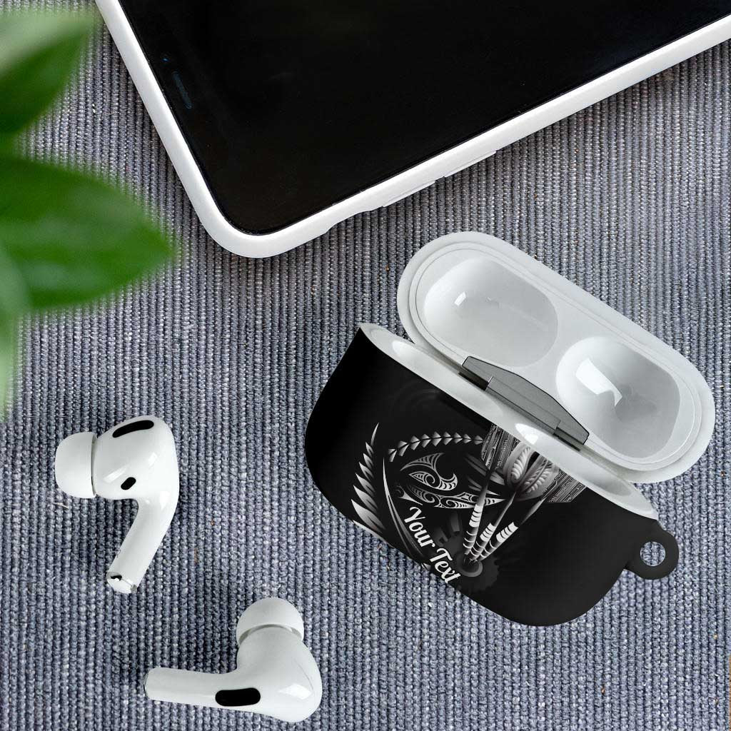 Personalised All Black New Zealand Darts AirPods Case Aoteroa Fern Maori Galaxy Style - Polynesian Pride