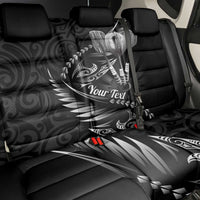 Personalised All Black New Zealand Darts Back Car Seat Cover Aoteroa Fern Maori Galaxy Style LT14 - Polynesian Pride