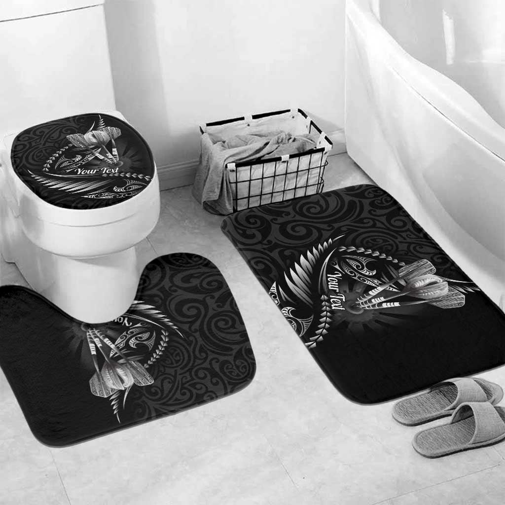 Personalised All Black New Zealand Darts Bathroom Set Aoteroa Fern Maori Galaxy Style - Polynesian Pride