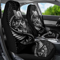 Personalised All Black New Zealand Darts Car Seat Cover Aoteroa Fern Maori Galaxy Style LT14 - Polynesian Pride