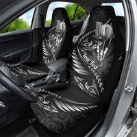Personalised All Black New Zealand Darts Car Seat Cover Aoteroa Fern Maori Galaxy Style LT14 - Polynesian Pride