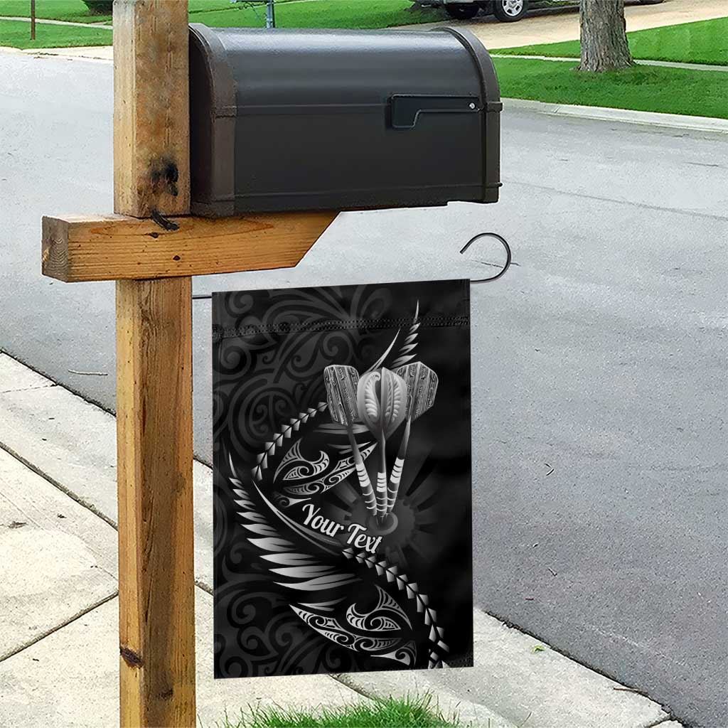 Personalised All Black New Zealand Darts Garden Flag Aoteroa Fern Maori Galaxy Style