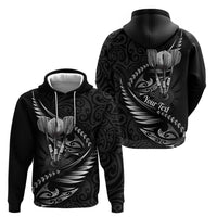 Personalised All Black New Zealand Darts Hoodie Aoteroa Fern Maori Galaxy Style LT14 - Polynesian Pride