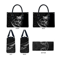 Personalised All Black New Zealand Darts Leather Bag Aoteroa Fern Maori Galaxy Style - Polynesian Pride