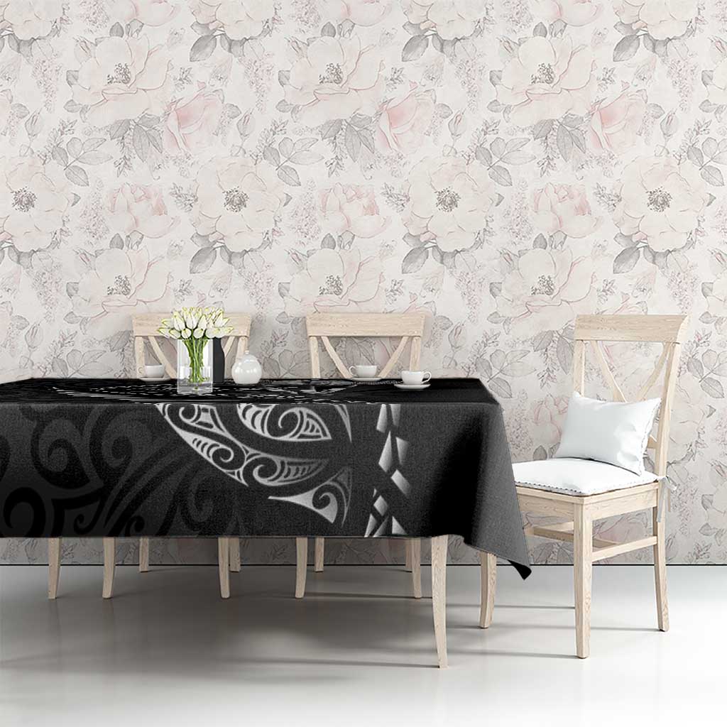 Personalised All Black New Zealand Darts Tablecloth Aoteroa Fern Maori Galaxy Style