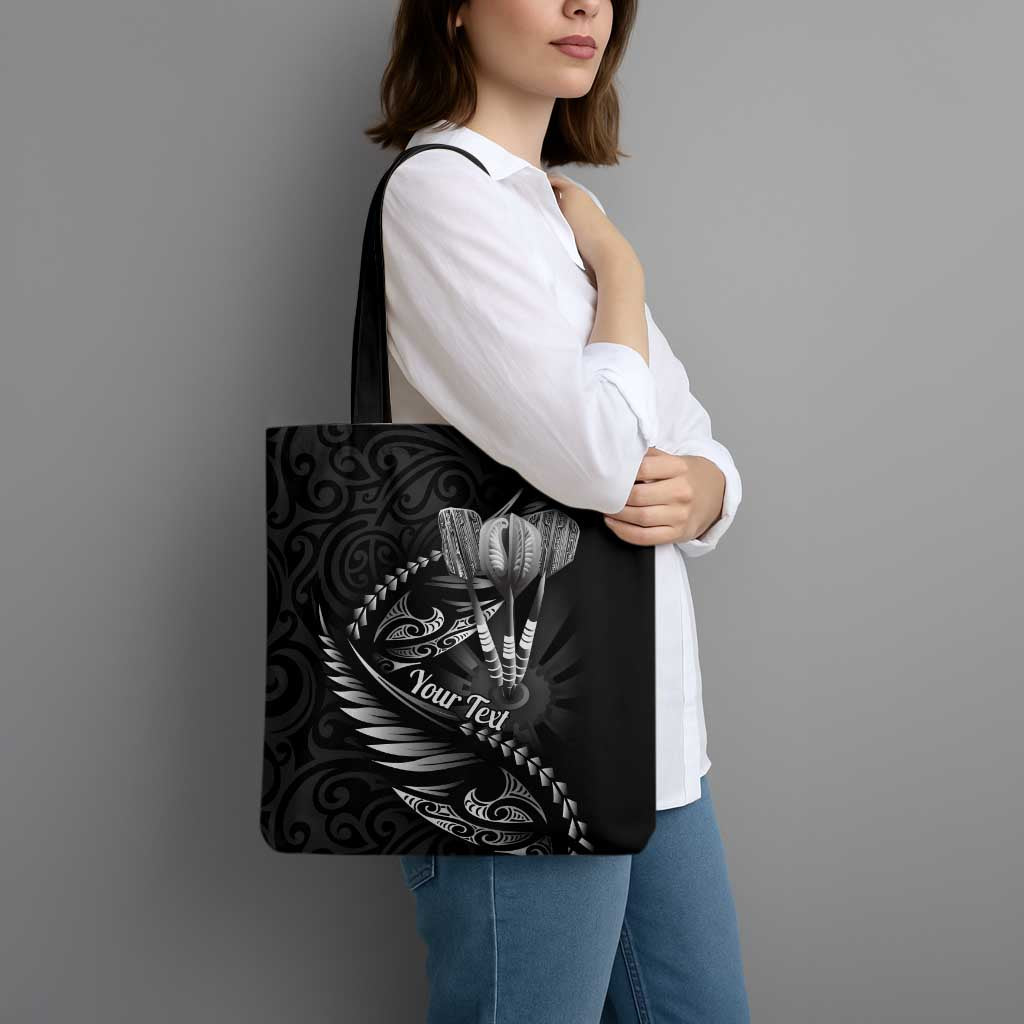 Personalised All Black New Zealand Darts Tote Bag Aoteroa Fern Maori Galaxy Style - Polynesian Pride
