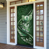 Personalised All Green New Zealand Darts Door Cover Aoteroa Fern Maori Galaxy Style LT14 - Polynesian Pride