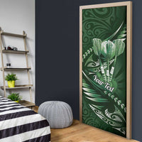 Personalised All Green New Zealand Darts Door Cover Aoteroa Fern Maori Galaxy Style LT14 - Polynesian Pride