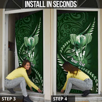 Personalised All Green New Zealand Darts Door Cover Aoteroa Fern Maori Galaxy Style LT14 - Polynesian Pride