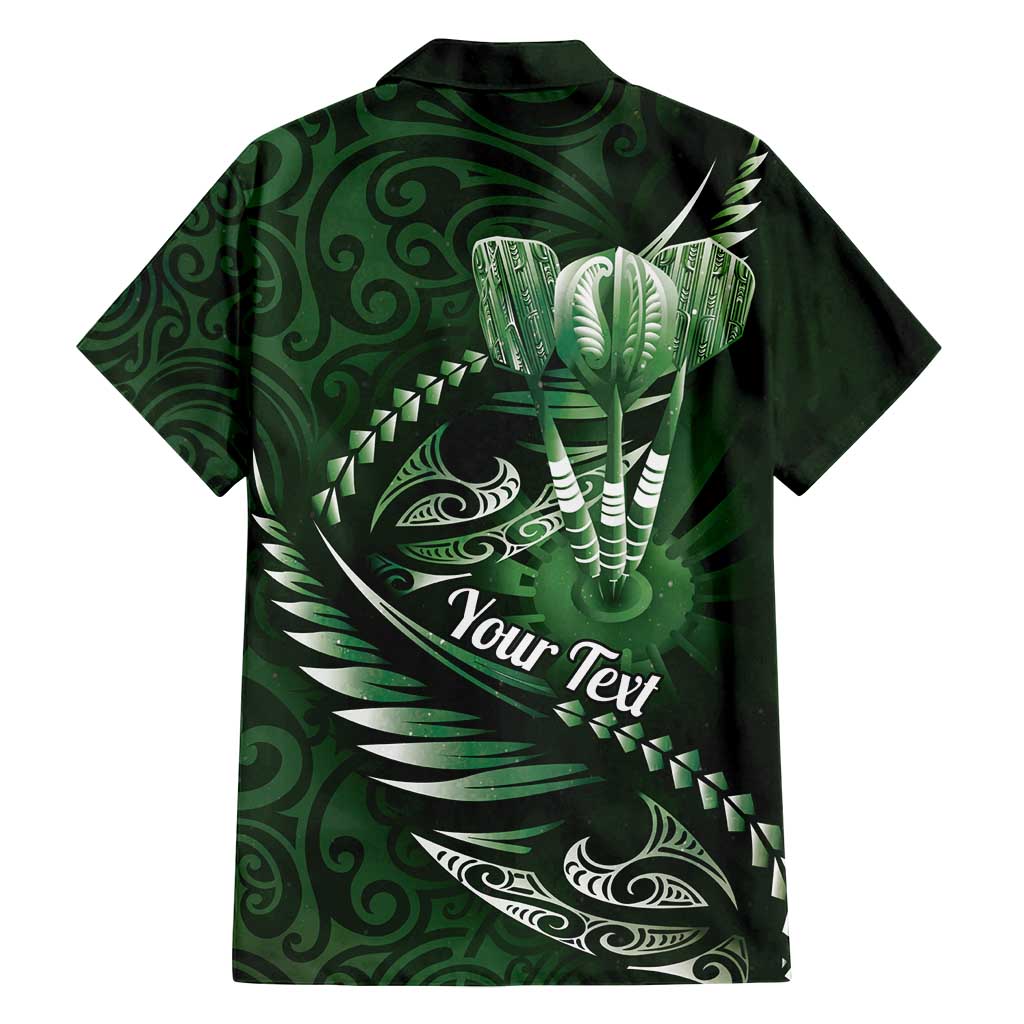 Personalised All Green New Zealand Darts Family Matching Tank Maxi Dress and Hawaiian Shirt Aoteroa Fern Maori Galaxy Style LT14 - Polynesian Pride