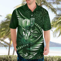 Personalised All Green New Zealand Darts Hawaiian Shirt Aoteroa Fern Maori Galaxy Style LT14 - Polynesian Pride