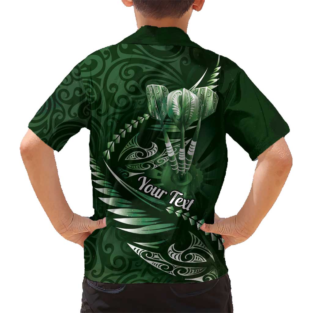 Personalised All Green New Zealand Darts Hawaiian Shirt Aoteroa Fern Maori Galaxy Style LT14 - Polynesian Pride