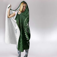 Personalised All Green New Zealand Darts Hooded Blanket Aoteroa Fern Maori Galaxy Style LT14 - Polynesian Pride