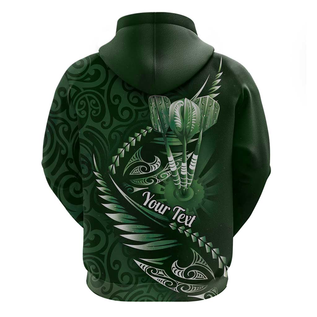 Personalised All Green New Zealand Darts Hoodie Aoteroa Fern Maori Galaxy Style LT14 - Polynesian Pride