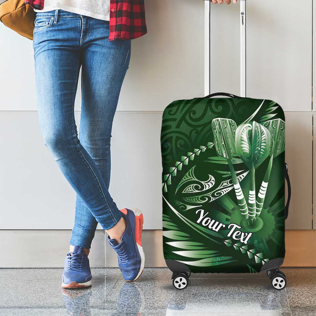Personalised All Green New Zealand Darts Luggage Cover Aoteroa Fern Maori Galaxy Style LT14 - Polynesian Pride