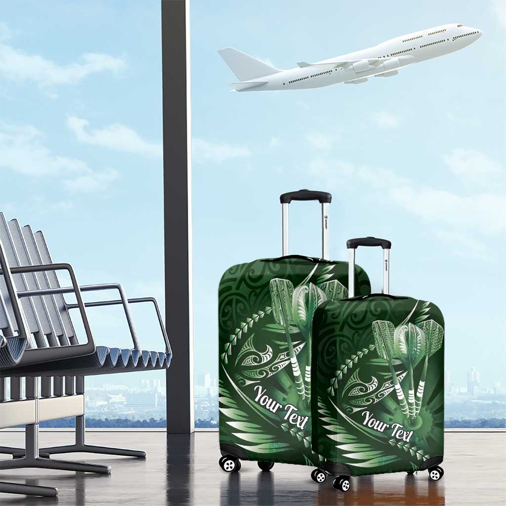 Personalised All Green New Zealand Darts Luggage Cover Aoteroa Fern Maori Galaxy Style LT14 - Polynesian Pride