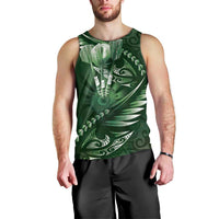 Personalised All Green New Zealand Darts Men Tank Top Aoteroa Fern Maori Galaxy Style LT14 - Polynesian Pride