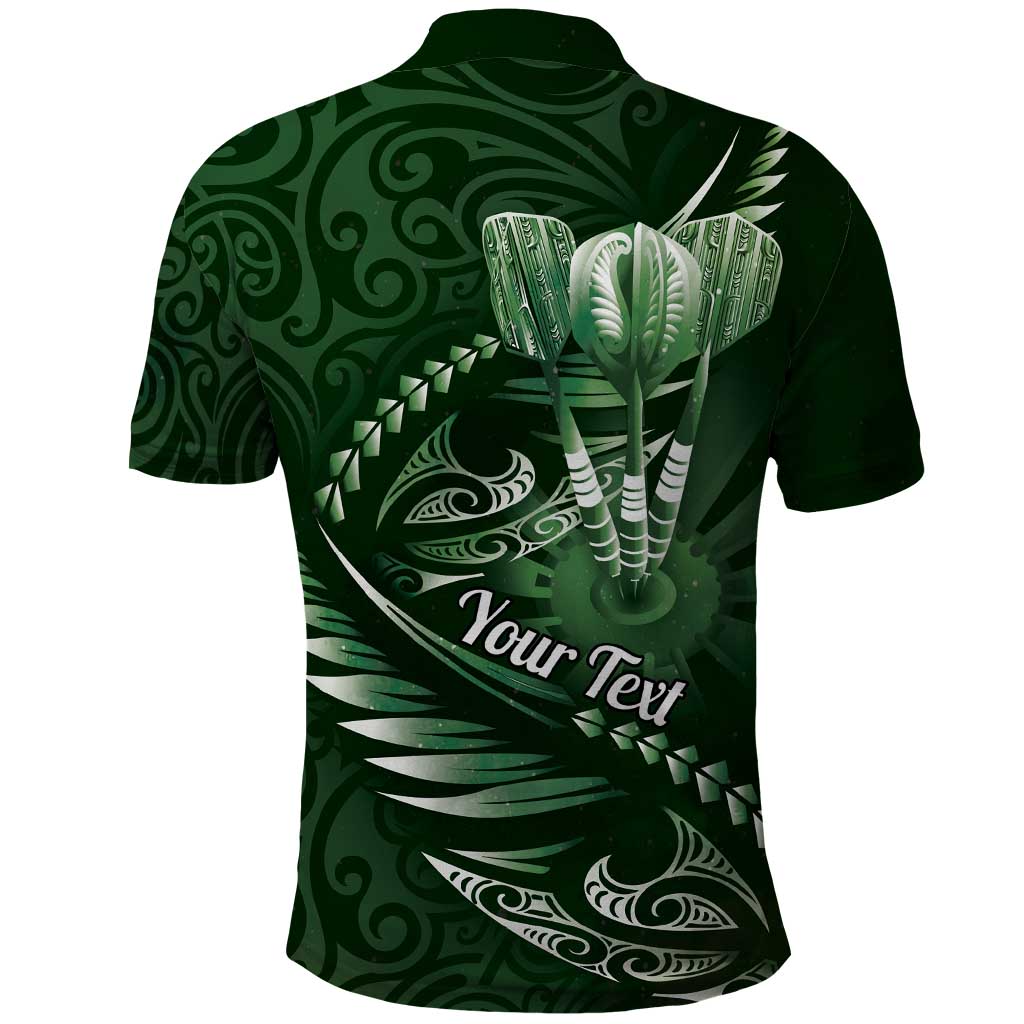 Personalised All Green New Zealand Darts Polo Shirt Aoteroa Fern Maori Galaxy Style LT14 - Polynesian Pride