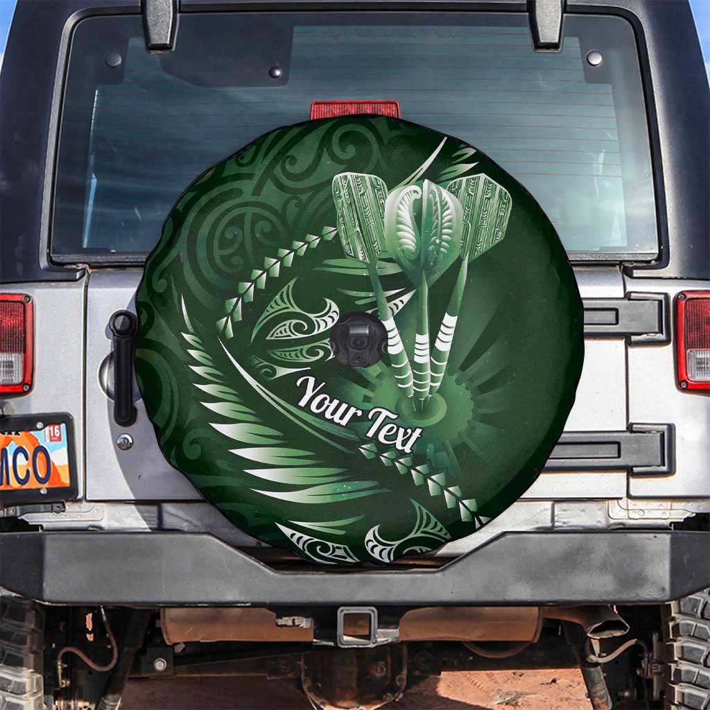 Personalised All Green New Zealand Darts Spare Tire Cover Aoteroa Fern Maori Galaxy Style