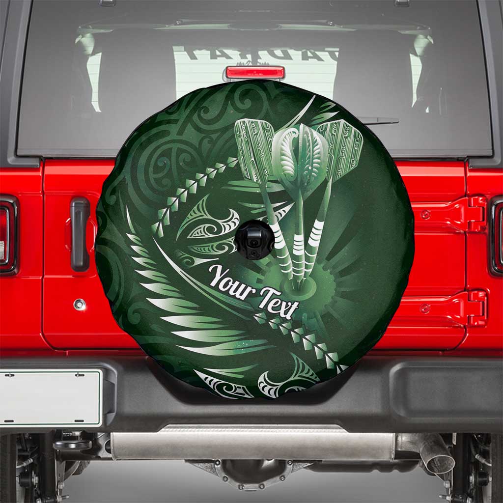 Personalised All Green New Zealand Darts Spare Tire Cover Aoteroa Fern Maori Galaxy Style LT14 - Polynesian Pride
