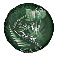 Personalised All Green New Zealand Darts Spare Tire Cover Aoteroa Fern Maori Galaxy Style LT14 - Polynesian Pride