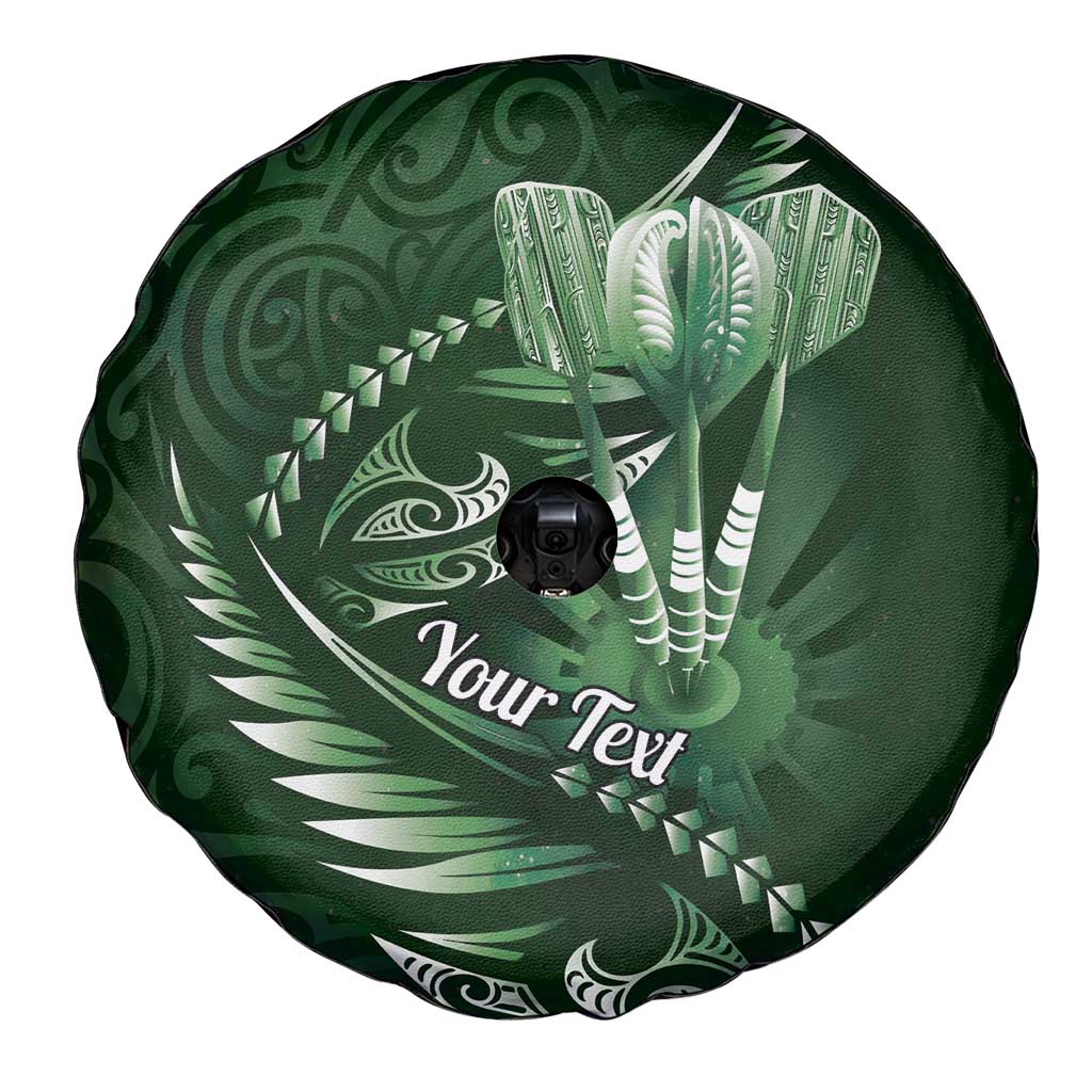 Personalised All Green New Zealand Darts Spare Tire Cover Aoteroa Fern Maori Galaxy Style LT14 - Polynesian Pride