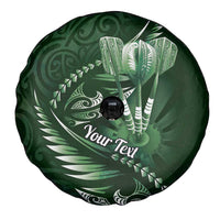 Personalised All Green New Zealand Darts Spare Tire Cover Aoteroa Fern Maori Galaxy Style LT14 - Polynesian Pride