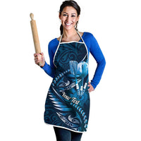 Personalised All Blue New Zealand Darts Apron Aoteroa Fern Maori Galaxy Style LT14 - Polynesian Pride