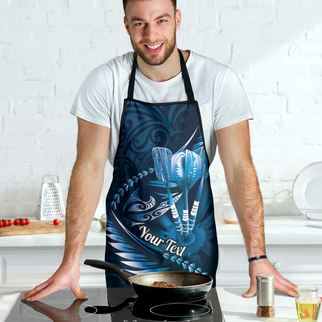 Personalised All Blue New Zealand Darts Apron Aoteroa Fern Maori Galaxy Style LT14 - Polynesian Pride