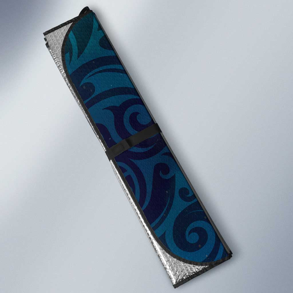 Personalised All Blue New Zealand Darts Auto Sun Shade Aoteroa Fern Maori Galaxy Style - Polynesian Pride