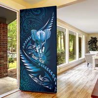 Personalised All Blue New Zealand Darts Door Cover Aoteroa Fern Maori Galaxy Style LT14 - Polynesian Pride